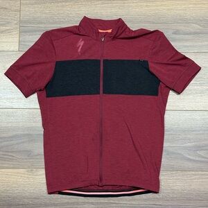 Specialized RBX Drirelease Merino Cycling Jersey in Burgundy Heather Size Small